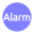 video-4-words-alarm-text-button-blue-circle-855_256.png
