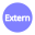 video-4-words-extern-text-button-blue-circle-724_256.png