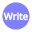 video-4-words-write-text-button-blue-circle-838_256.png